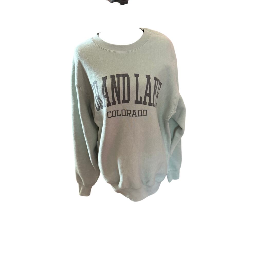 MV Sport Pro-Weave Grand Lake Colorado Sweatshirt Sage Green Small Reverse Weave